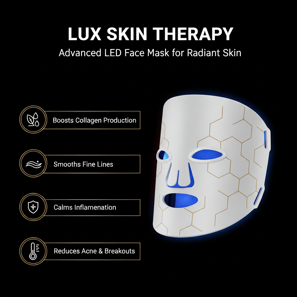 White LED Mask Benefits - No Extra Lines